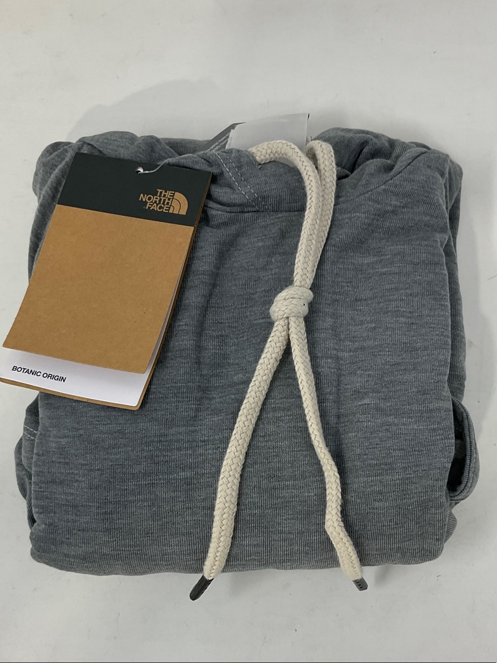 The North Face Women’s Gray Crewneck Sweatshirt with Cream Drawcord